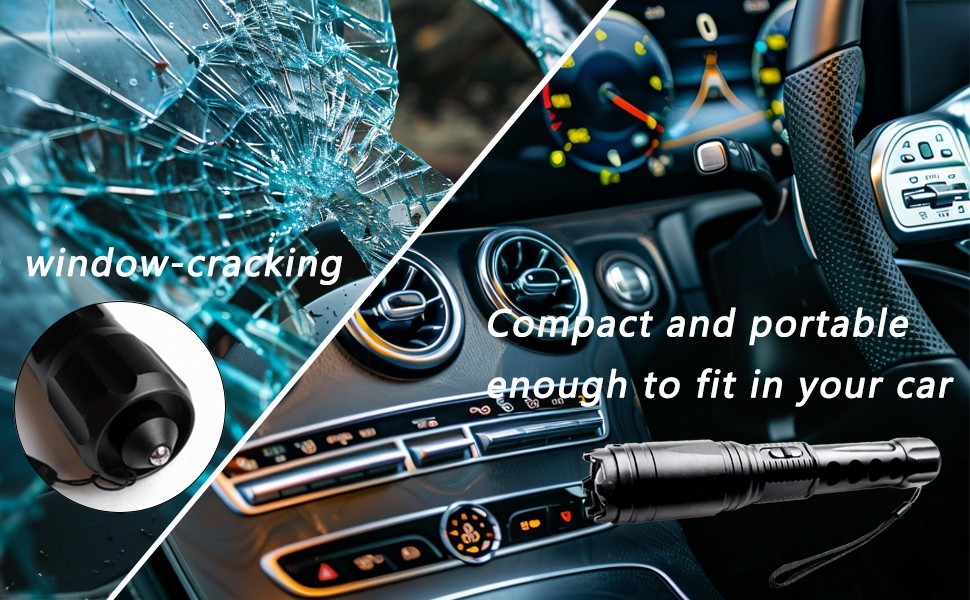 stun gun with LED flashlight, rechargeable, for self-defense