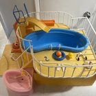 Vintage 1980s BARBIE DREAM POOL No. 1481 Slide Shower Some Accessories Good Lot