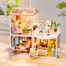 Rolife Super Creator LED DIY Plastic Miniature House with Furniture Teens Gift
