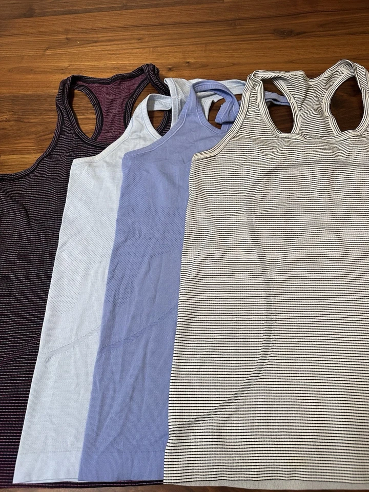 Lululemon Swiftly Tech Racerback Tank Tops sz 8 Lot of 4 Women's NWOT And EUC - Image 4 of 4