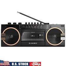 Retro Boombox Bluetooth Speaker Cassette Player FM AM MP3 USB SD Playback