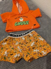 Vintage Rare Build A Bear Halloween Hoodie And Boxer Shorts