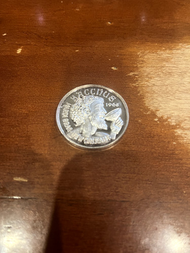 Bacchus 2008 .999 Silver Doubloon (Theme) with Clashed Obverse (1.0 ozt.)