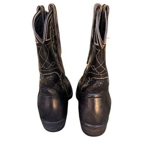 Loveless Handmade in OK Luxury Black Leather Wonen’s Cowboy Boot Size 8.5 in EUC - Picture 3 of 8