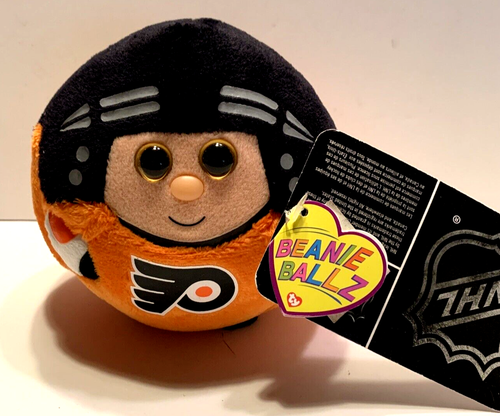 Philadelphia Flyers Ty Gorro Ballz Naranja Negro Peluche NHL 4" T - Imagen 2 de 10
