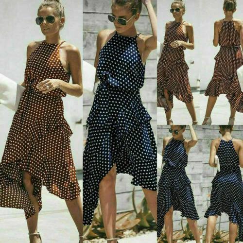 Beach Halter Maxi Dresses for Women