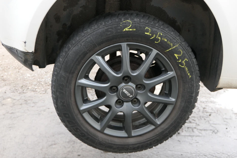 4x Polo 9N Ibiza Alufelgen Reifen 165/70 R14 - 2-4mm KBA 42692 Winterreifen Alu - Bild 4 von 4