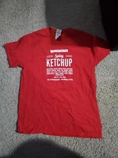 whataburger spicy ketchup red shirt rare size medium free shipping