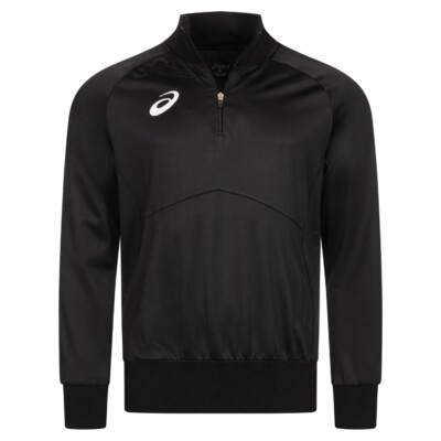 ASICS 1/2-Zip Herren Trainings Sweatshirt Schwarz Größe L