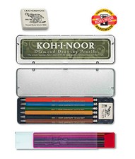 Metal Mechanical Pencil Clutch Leadholder Color Set 2mm KOH-I-NOOR VERSATIL 5217