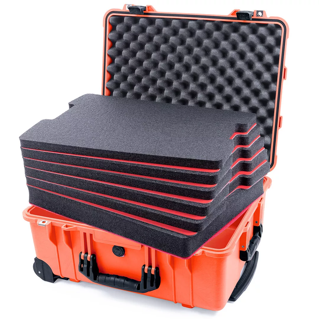 Orange Black Pelican 1560 case with customizable tool foam