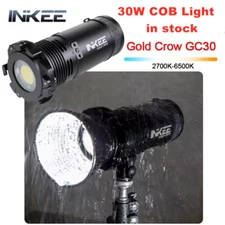 INKEE GC30 Gold Crow 30W COB Led Video Light 2700K-5600K Photography Fill Lights