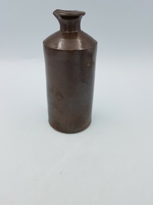 Vintage Lovatt & Lovatt Ltd. Stoneware Ink Bottle Crock Dark Brown Salt Glaze
