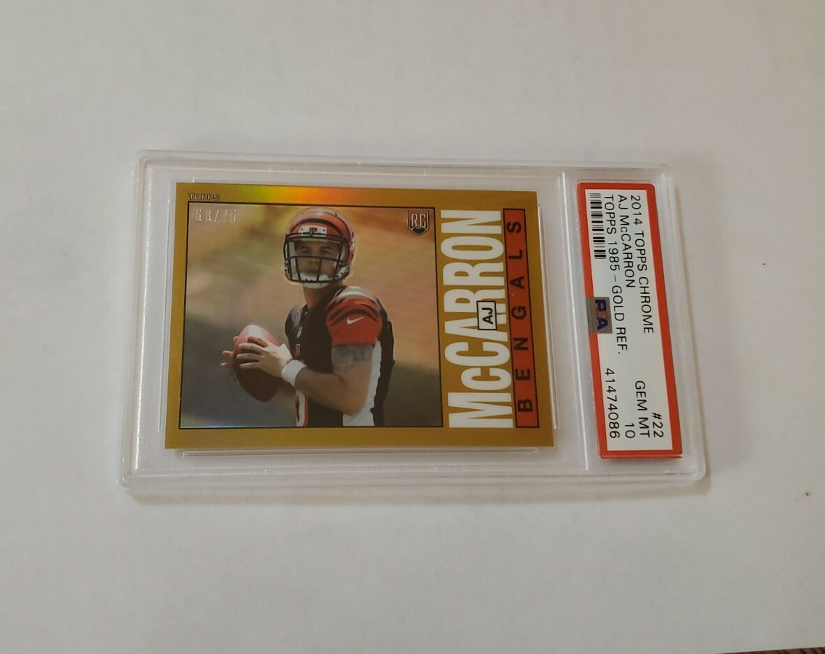 AJ McCarron Topps Chrome Topps 1985 #22 Gold Refractor