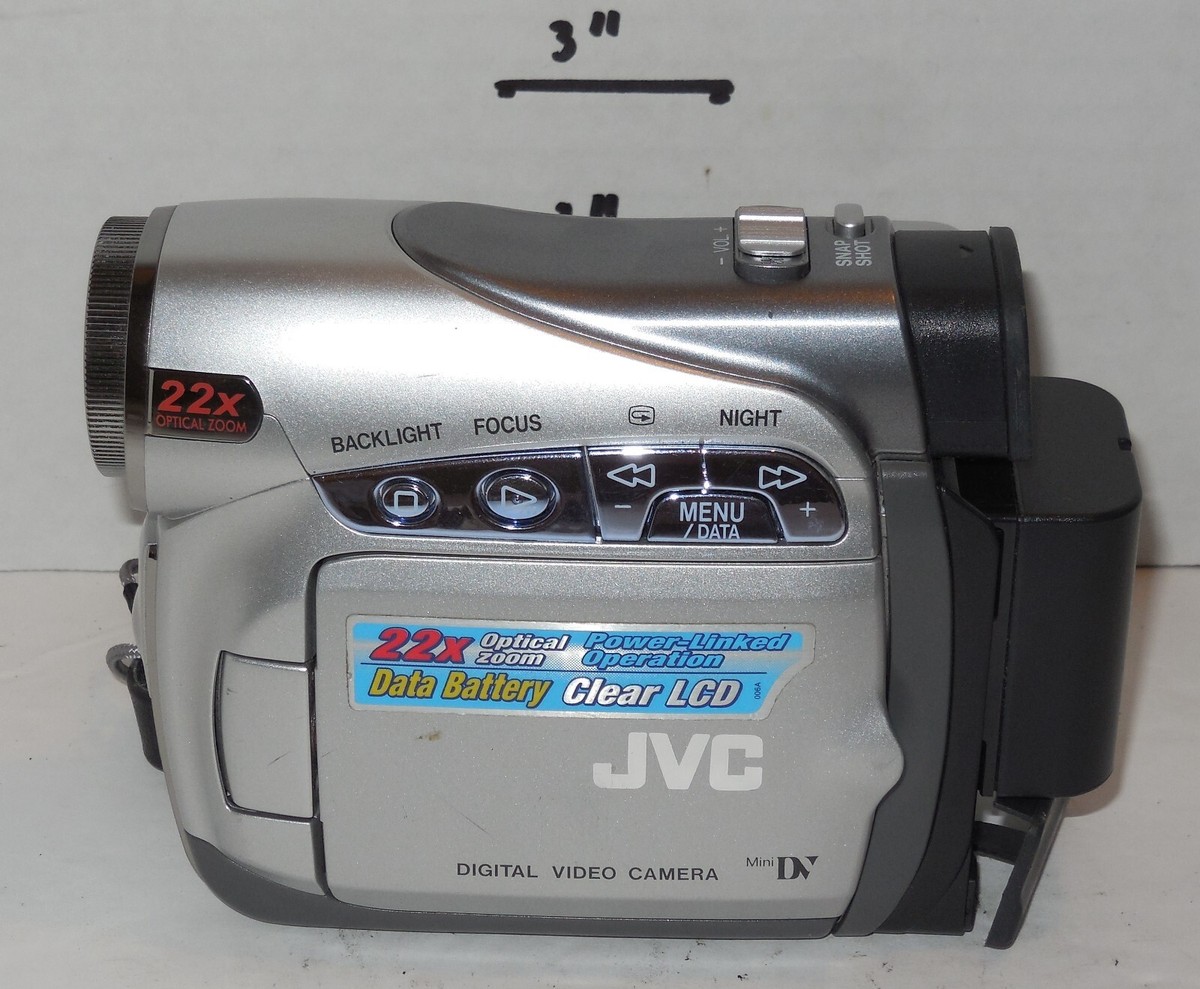 JVC GR-D244U Silver Digital MiniDV Camcorder 22x Optical