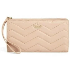 NWT - kate spade- reese park - eliza- leather wristlet wallet- ginger tea - $148