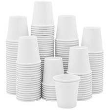 3 Oz. 300 Count White Small Paper Cups Disposable Mini Bathroom Mouthwash Cups