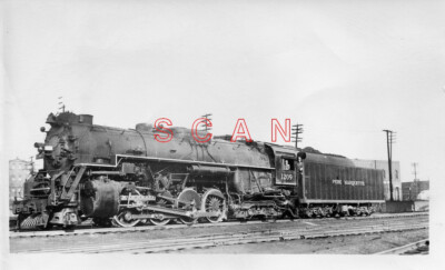 3G822 CRAZED RP 1930s/40s PERE MARQUETTE RAILROAD 284 LOCO #1209