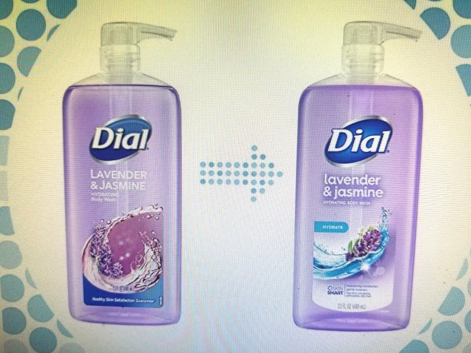 DIAL CALMANTE LAVANDA JAZMÍN FRAGANCIA GEL DE BAÑO CON BOMBA, (BOTELLAS 3-32 OZ) Foto 2 de 4