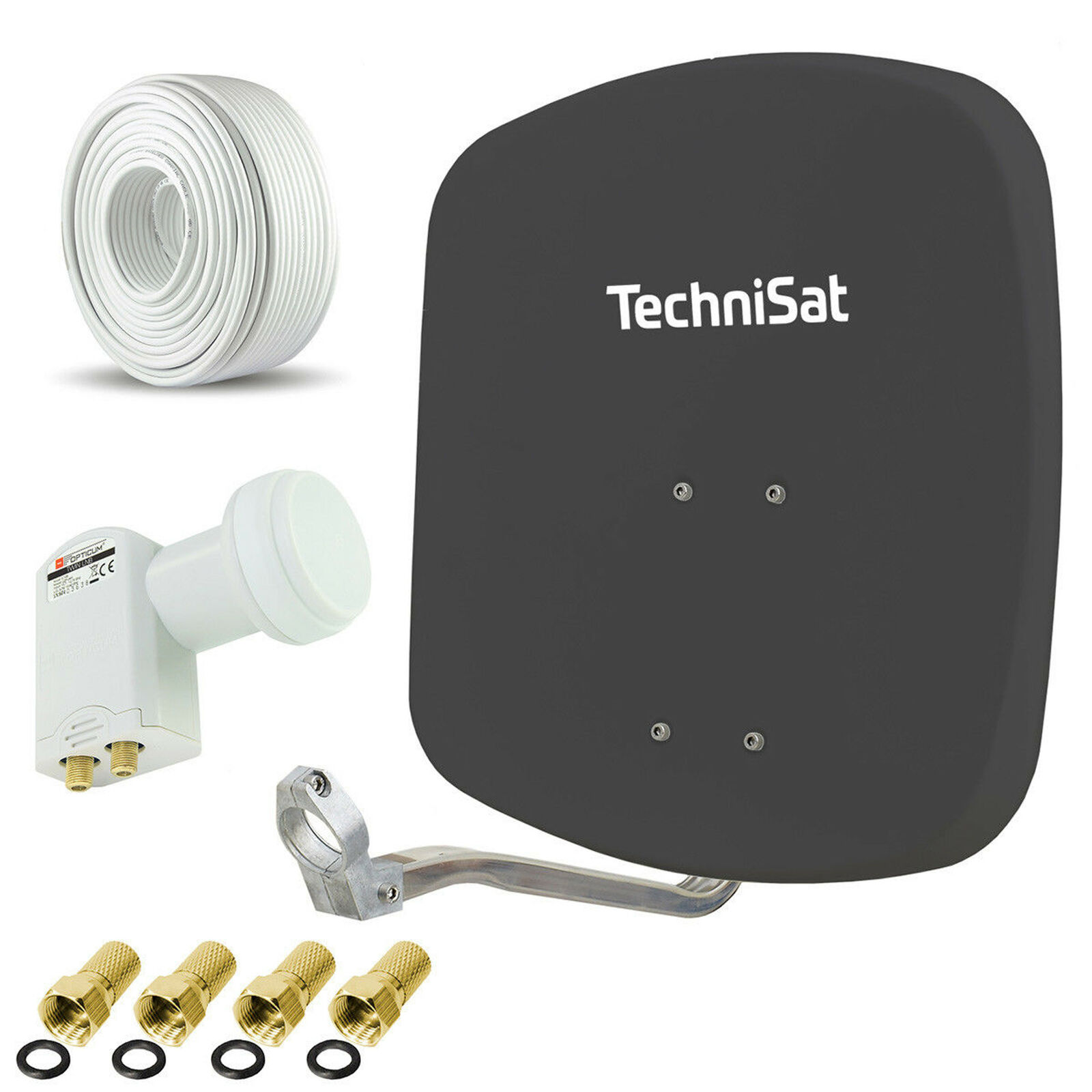 Thumbnail - Technisat 45 Digidish Alu Aluminium Sat Spiegel Schüssel Grau +