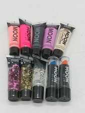 Huge Lot of 10 Moon Glow neon uv face body paints, glitter gel, neon lipsticks
