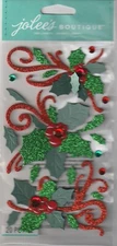 Jolee's Boutique 3-D stickers FLOURISHES AND HOLLY Theme 90865 Fast FREE Ship!