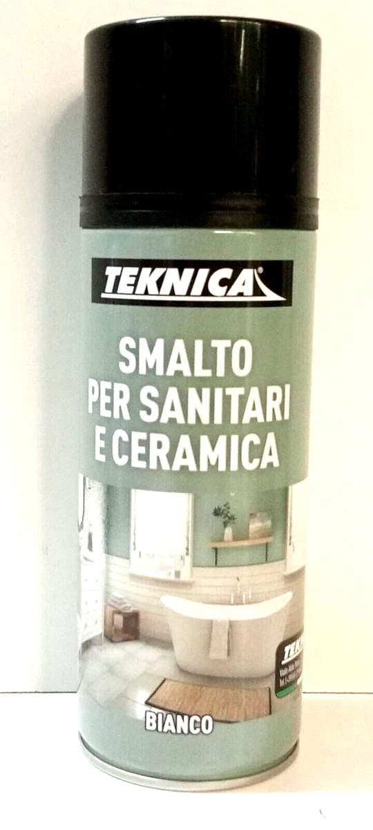 ESMALTE EN AEROSOL SANITARIO Y CERÁMICA BLANCO 400 ML TEKNICA LAVABOS BAÑERAS DUCHAS