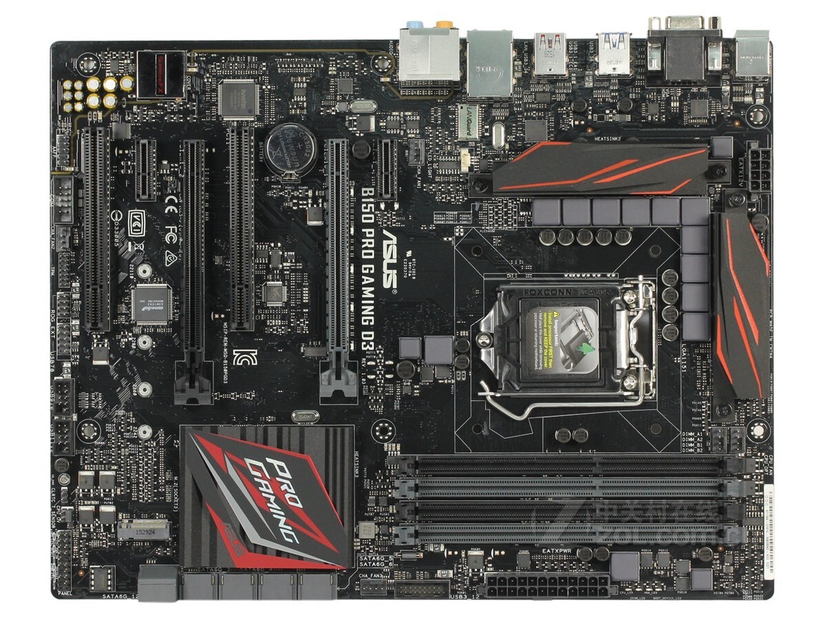 ASUS B150 PRO GAMING D3 Intel B150 DDR3 LGA 1151 ATX Gaming Motherboard