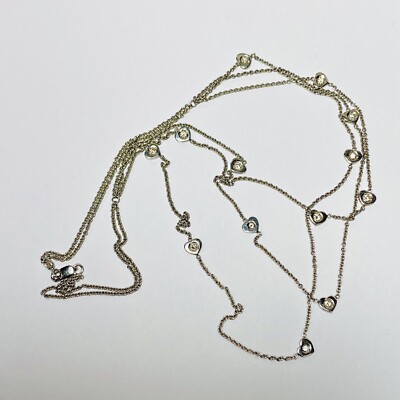 Vaid Roma 18K Gold 0.39ctw Diamond Heart Station Multi Layer 15