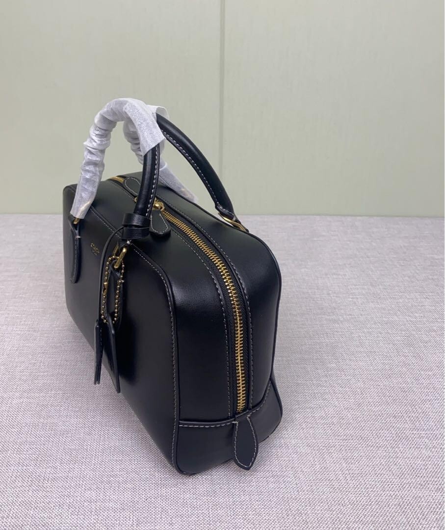 COACH Bowery Satchel 24 Shoulder Bag Black CY918 Outlet NEW