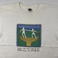VTG 90s INTEL x United Way 1999 Walk T-Shirt Mens Large Tech Computer Art