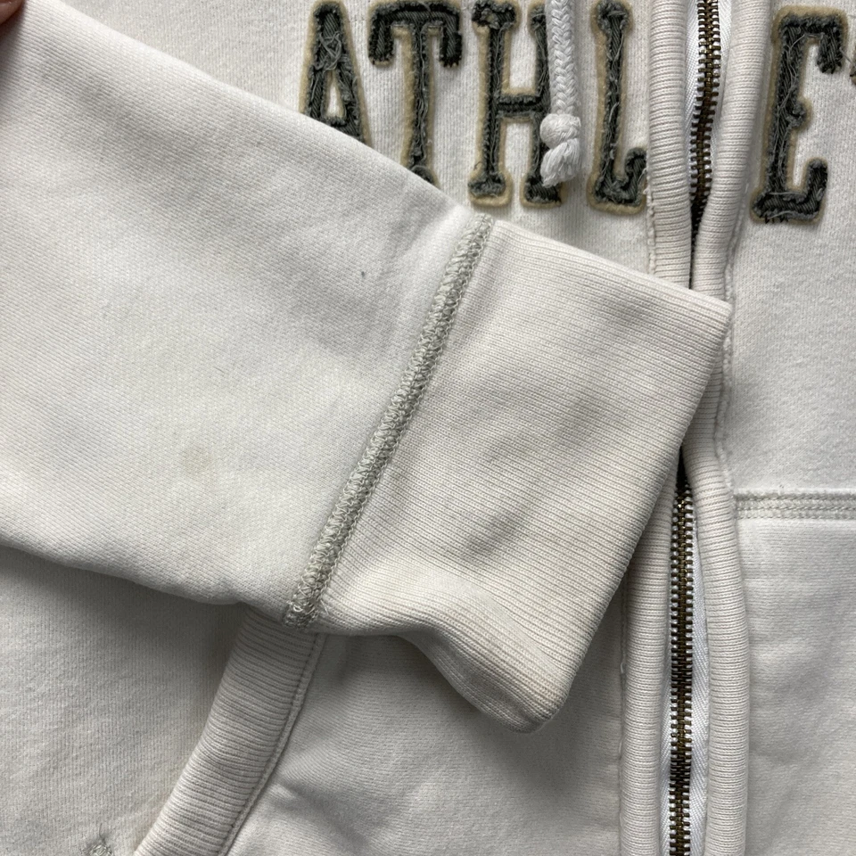 Abercrombie и Fitch молодежи XL полный молнии состаренный толстовка с капюшоном с белый детей X-Large - Изображение 4 из 4