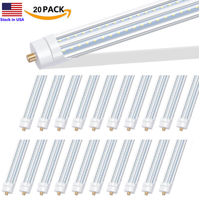 90W 8FT FA8 LED Tube Light Bulbs T8 T12 Single Pin LED Shop Light 6000K 20Pack