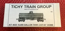 Tichy Train 4025 HO Scale 36' 10,000-Gallon USRA Tank Car w/60" Dome Kit NIB
