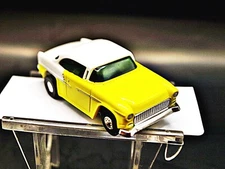 Aurora MM T-Jet Dash '55 Chevy Yellow/White NOS Body & Chassis