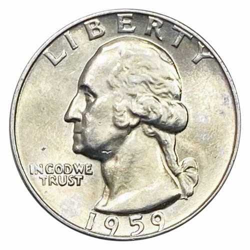 1959-D 25c Washington Quarter Brilliant Uncirculated Coin