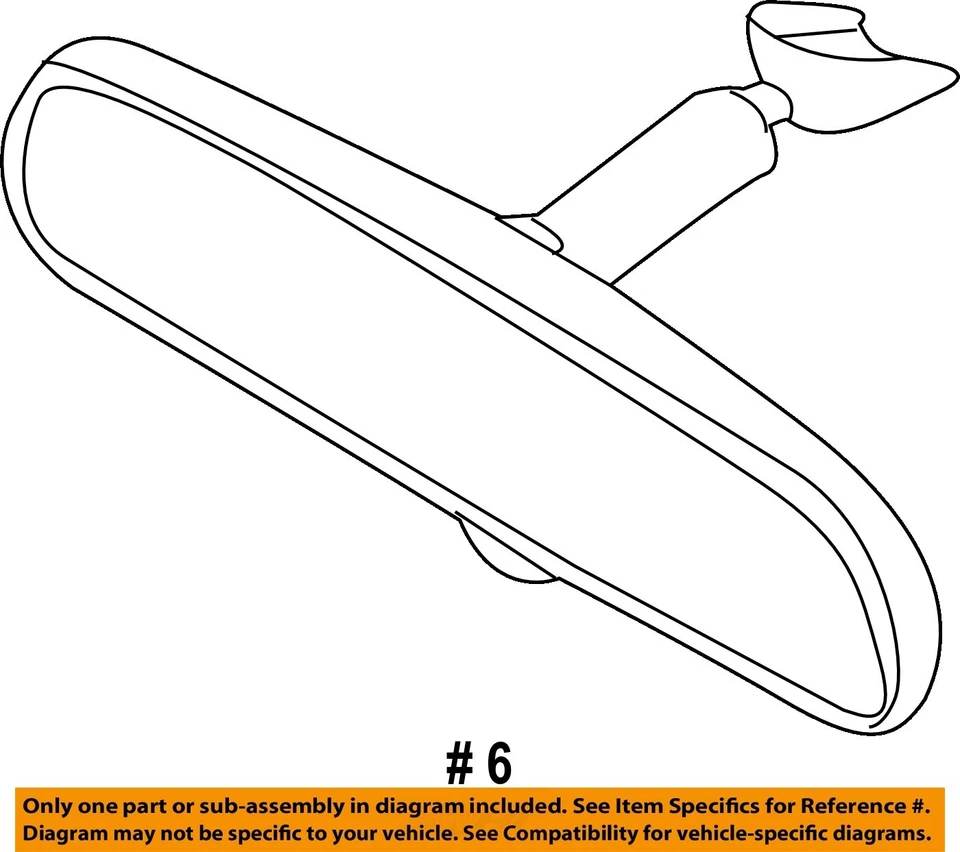 Used Front Center Interior Rear View Mirror fits: 2015 Subaru Xv crosstrek w/o r Foto 4 de 4