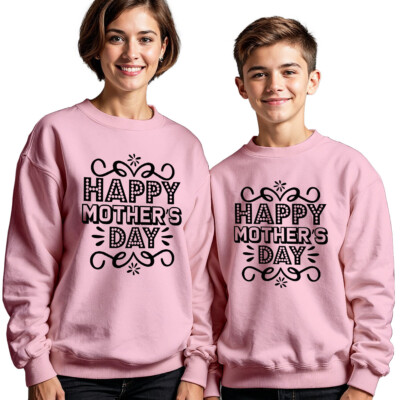 Damen Kinder Happy Dotted Muttertag Sweatshirt Pullover lustig Mama Mama süß #MD