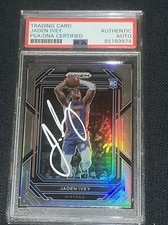 2022-23 Prizm Jaden Ivey Silver Prizm Rookie Auto RC PSA DNA Authentic Pistons