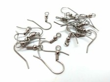 144 pcs - 316 Stainless Steel Silver Tone French Earring Hooks with Spring