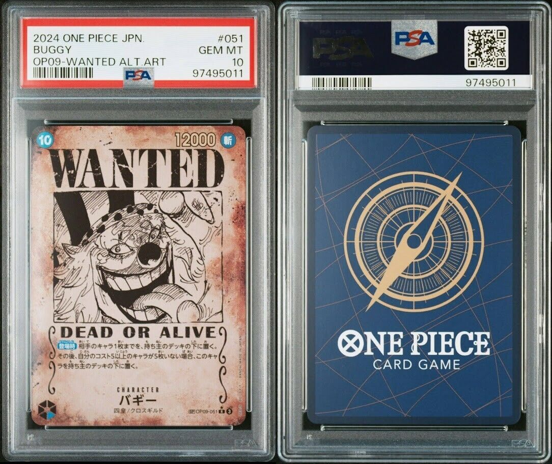 PSA 10 One Piece Buggy OP09-051 Wanted R-SPC Emperors in the PSA 10 One Piece Buggy OP09-051 Wanted R-SPC Emperors in the