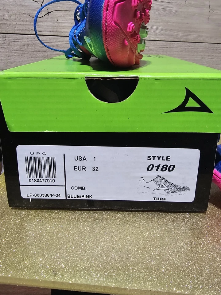 Botines Pirma Fútbol Juvenil Talla 1 EUR 32 AZUL/ROSA Foto 3 de 3