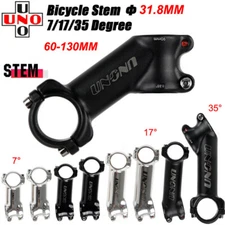 UNO 7° 17° 35° Bike Stem 31.8*60-130mm MTB Mountain Road Bicycle Handlebar Stem