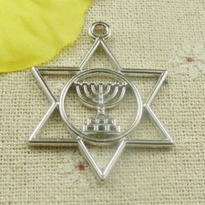 Free Ship 50 pcs tibetan silver flower star charms pendant 39x30mm L-4824