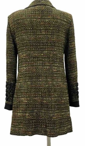 Preloved Women’s Alberta Ferretti Green Overcoat Size UK 12 VGC - Picture 2 of 8