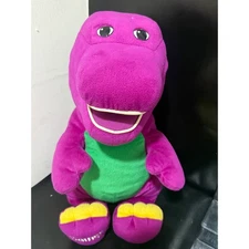 Vintage 2001 Barney Purple Dinosaur Plush The Lyons Group Free Book