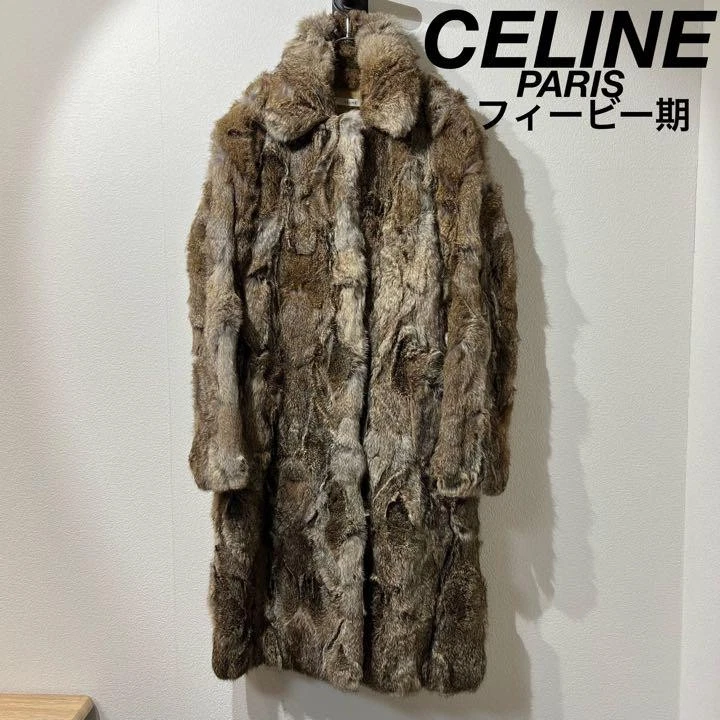 Raro cappotto pelliccia alta qualità periodo Celine Phoebe