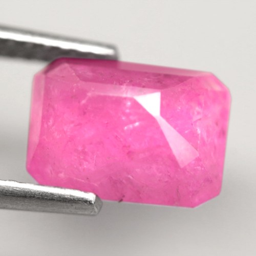2.95Ct. Natural Gemstone Ruby Pink Emerald Cut Normal Heated Tanzania Ravishing - Picture 5 of 7