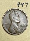 1910-S LINCOLN WHEAT CENT, low mintage date, "Fine" condition #997
