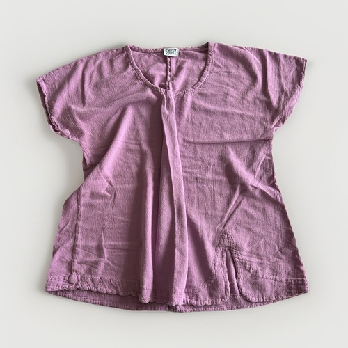 Oh My Gauze Size 2 (L) Short Sleeve Scoop Neck TShirt 100% Cotton Purple